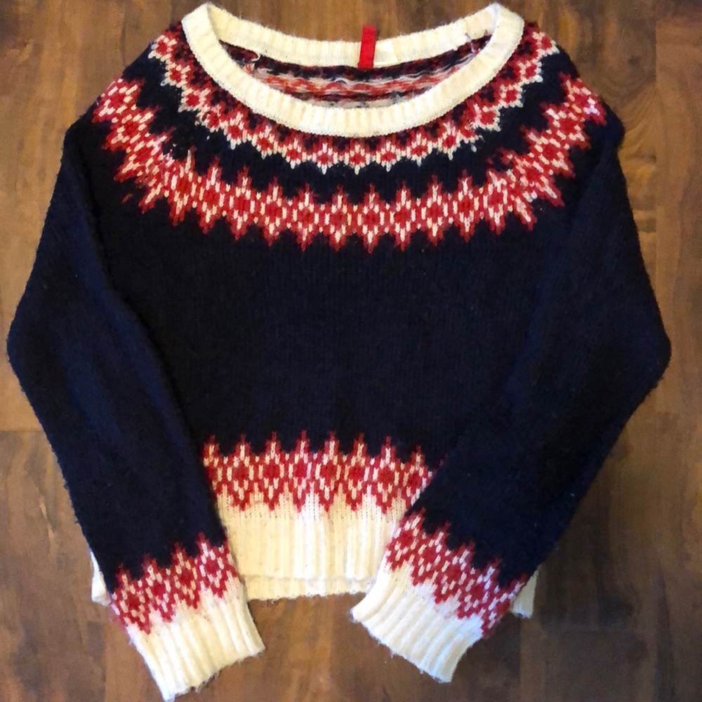 H&M Cropped Fair Isle Sweater 12